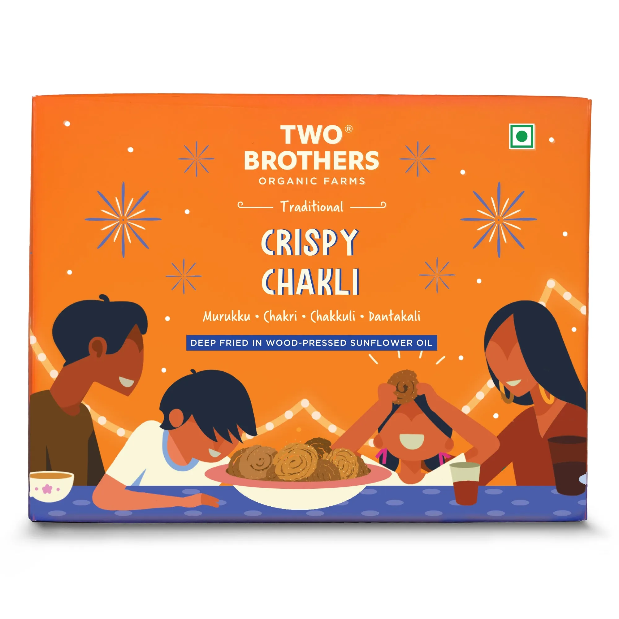 Two Brothers Traditional Crispy Chakli |  Deep fried in Wood-pressed Sunflower Oil - Image 3