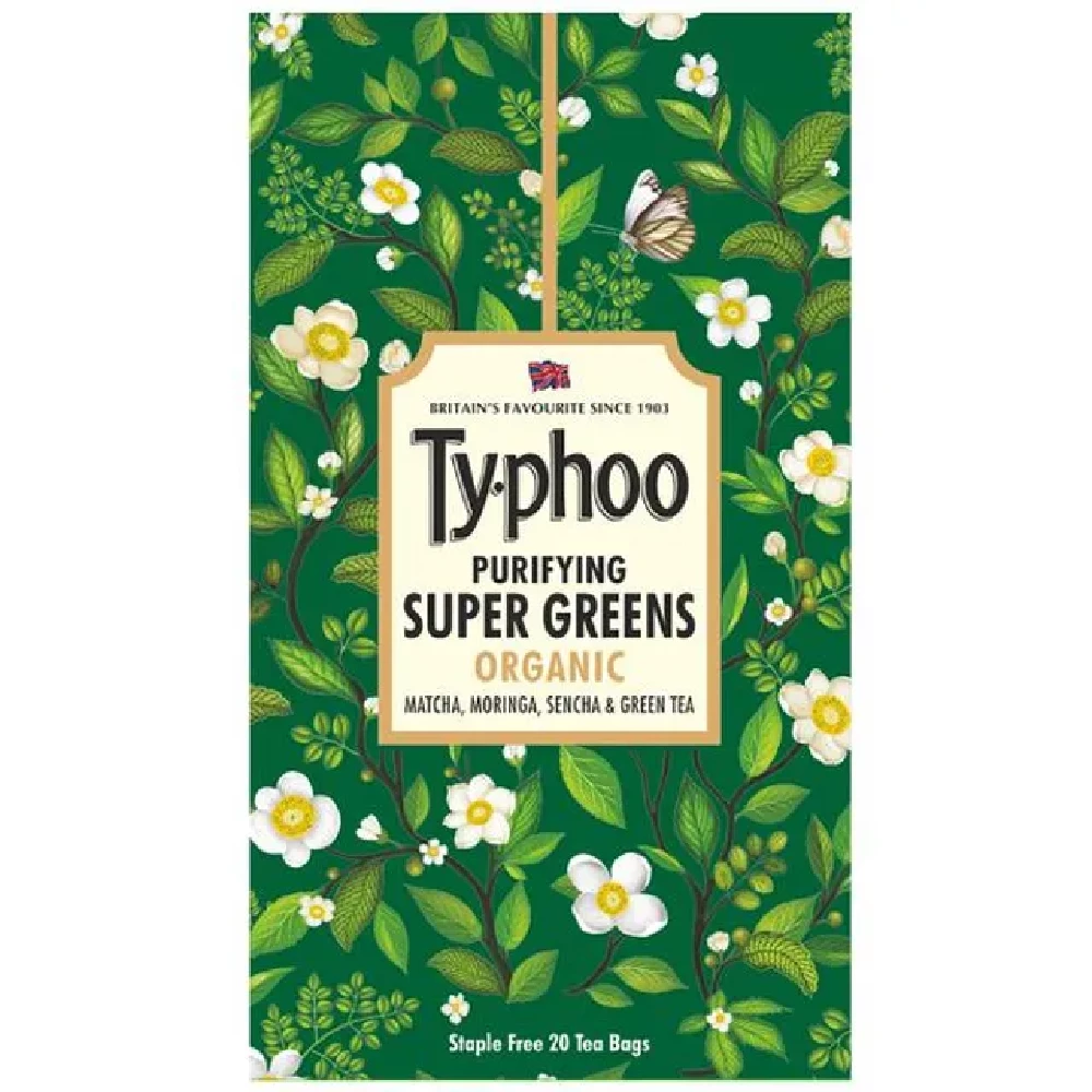 Typhoo Purifying Super Greens Organic Tea Typhoo Purifying Super Greens Organic Tea--30 g (20 Bags x 1.5 g each)