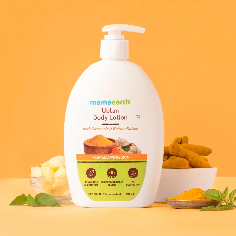 Ubtan Body Lotion with Turmeric and Kokum Butter for Glowing Skin - Image 2
