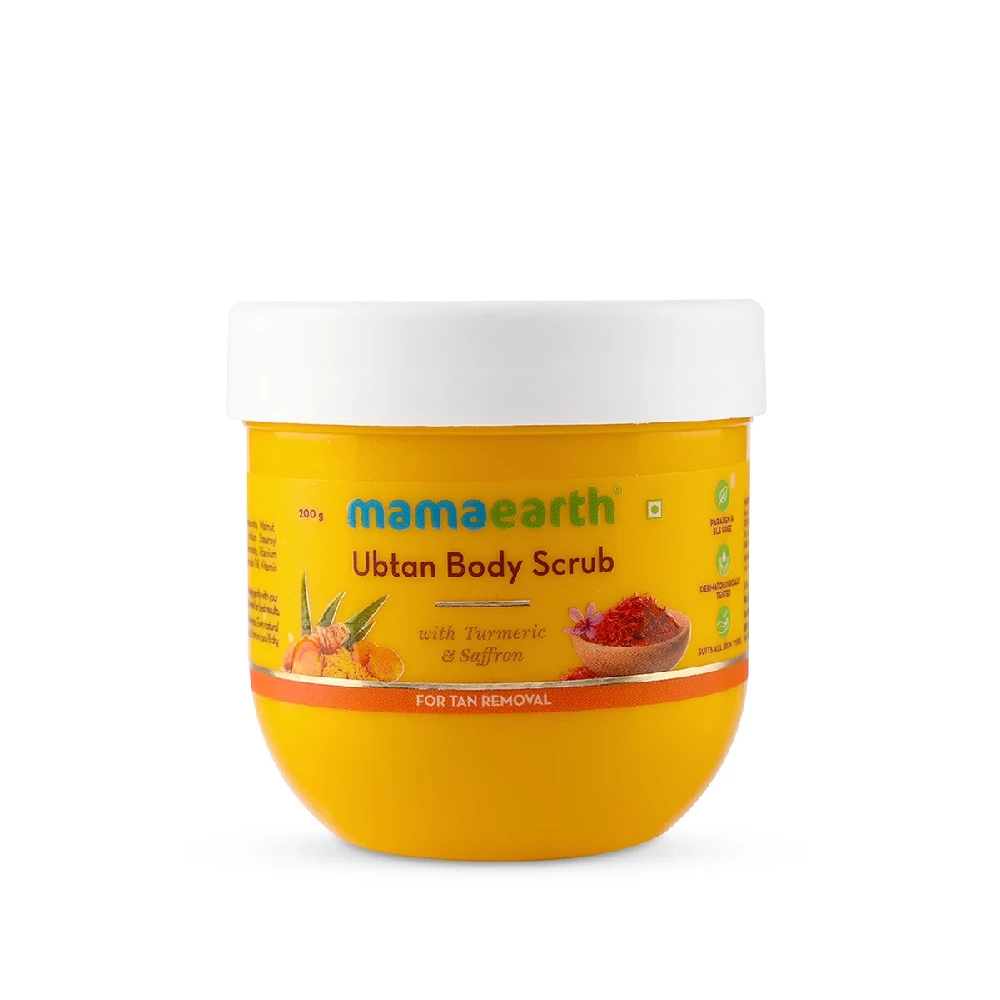 Ubtan Body Scrub with Turmeric and Saffron for Tan Removal - Image 3