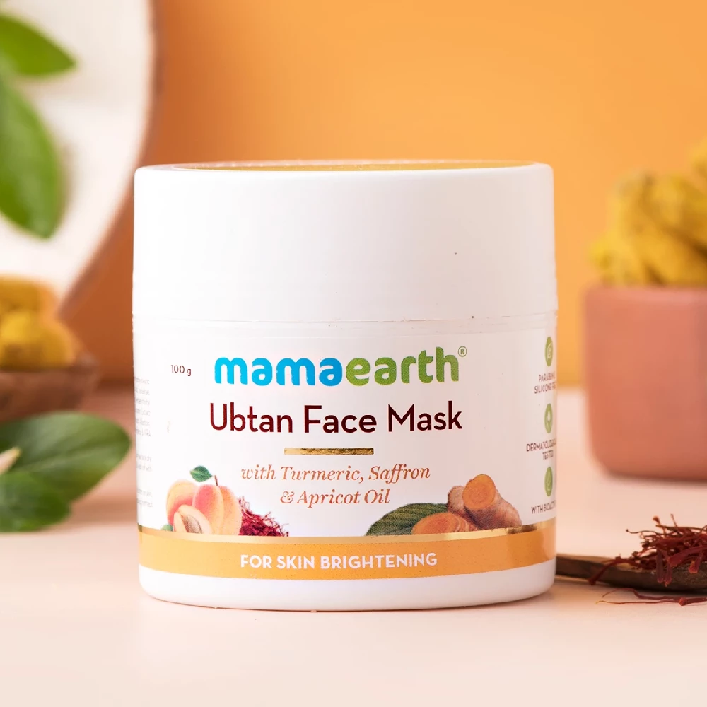 Ubtan Face Mask with Saffron and Turmeric for Skin Brightening and Tan Removal - Image 2