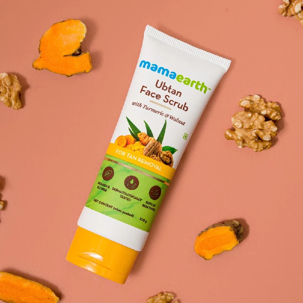 Ubtan Face Scrub with Turmeric and Walnut for Tan Removal - Image 2