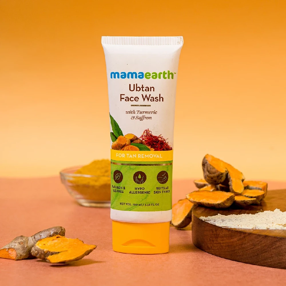 Ubtan Face Wash with Turmeric & Saffron for Tan Removal - Image 3