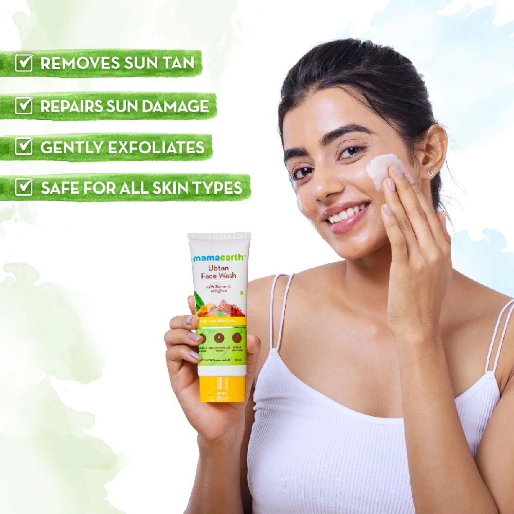 Ubtan Face Wash with Turmeric & Saffron for Tan Removal - Image 4