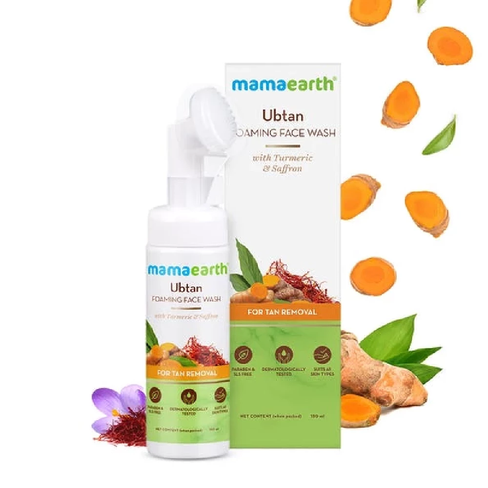 Ubtan Foaming Face Wash with Turmeric and Saffron for Tan Removal - Image 9