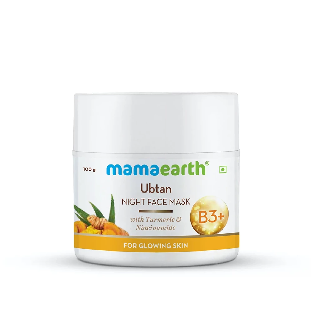 Ubtan Night Face Mask with Turmeric and Niacinamide for Glowing Skin - Image 8