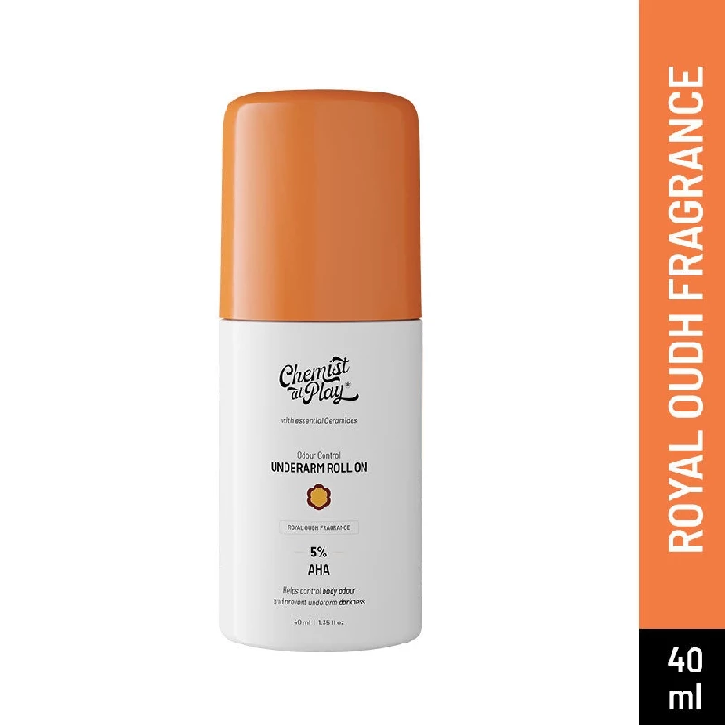 Chemist At Play Underarm Roll On Deodrant Lactic Acid Royal Oudh Fragrance