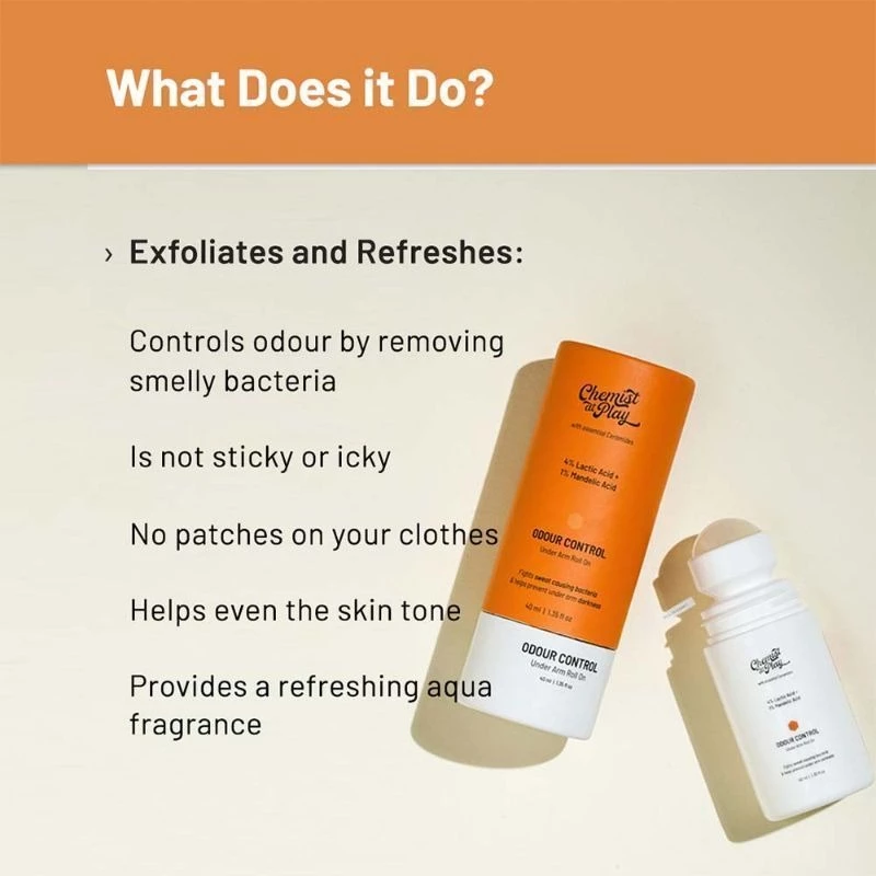 Chemist at Play Underarm Roll On Lactic Acid for Dark & Pigmented Skin - Image 2