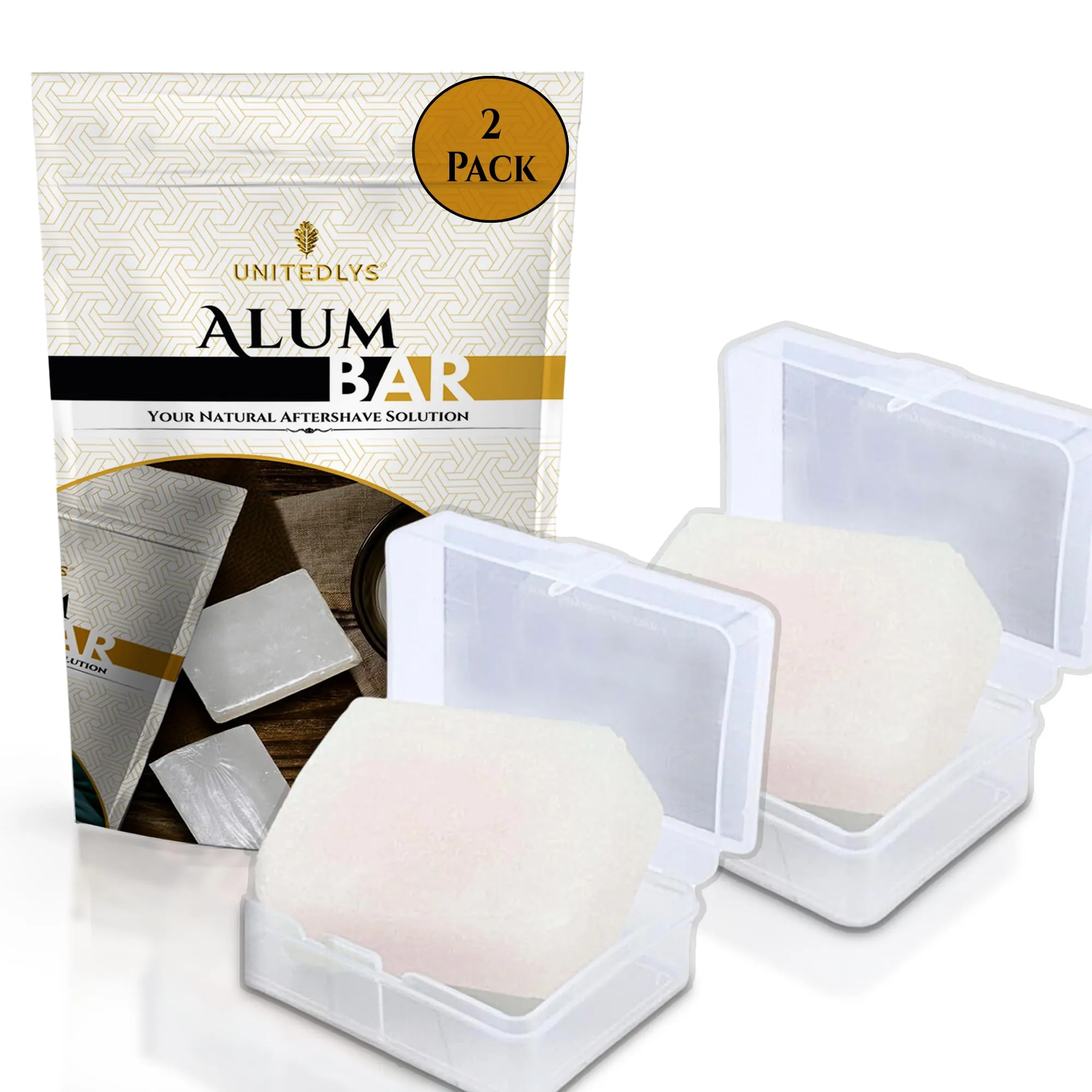 Unitedlys Premium Alum Stone Bar Unscented Unitedlys Premium Alum Stone Bar Unscented-Pack Size-100 g ( Pack of 2)