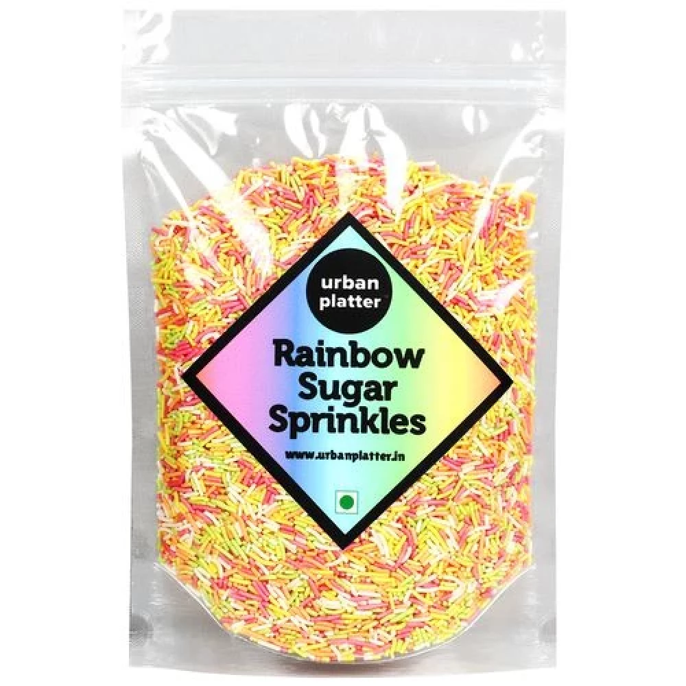 Urban Platter Rainbow Sugar Sprinkles Urban Platter Rainbow Sugar Sprinkles--400 g
