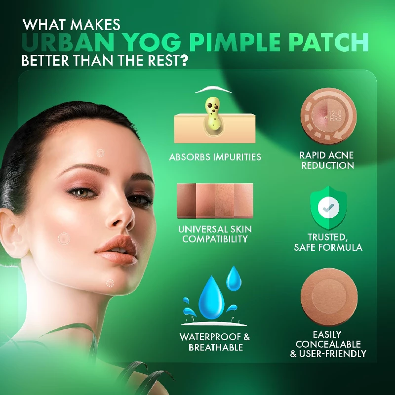 Urban Yog Acne Pimple Patch-Invisible Facial Stickers - Image 6
