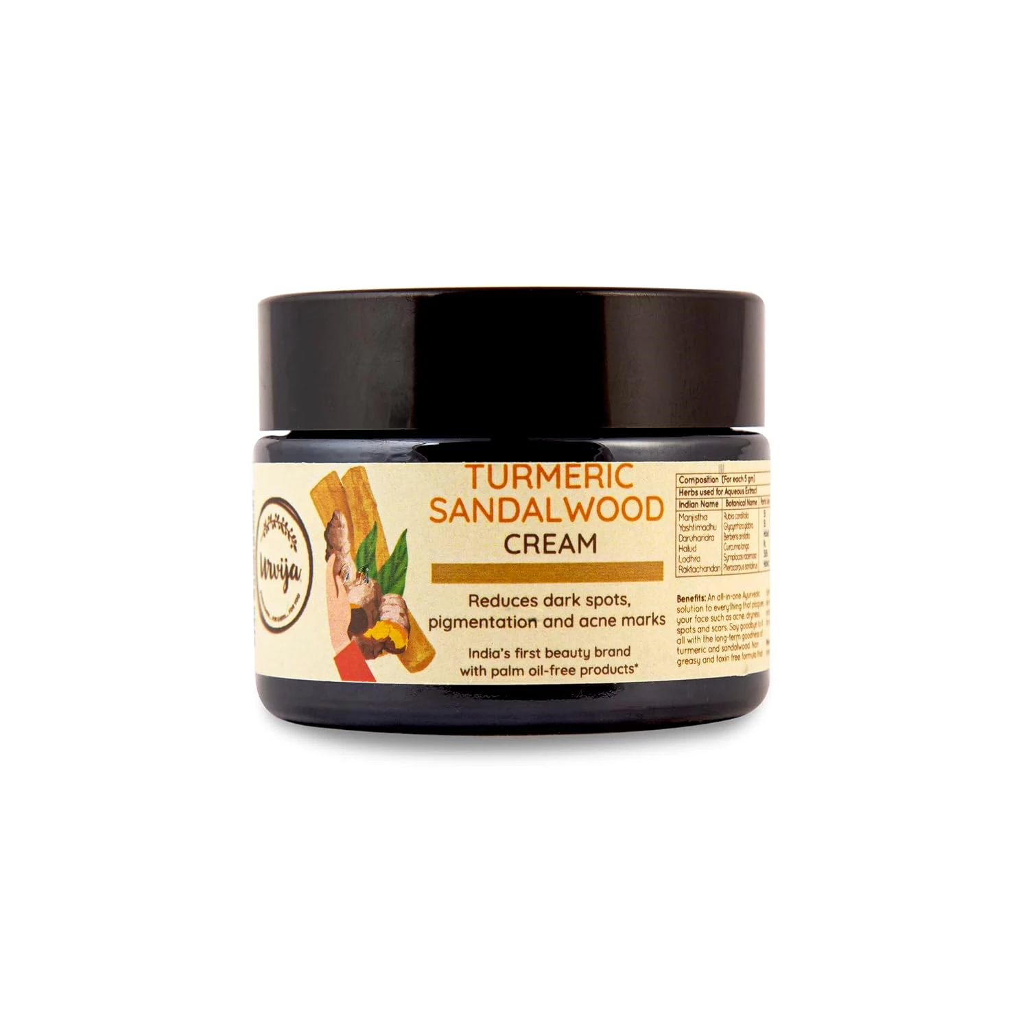 Urvija Turmeric Sandalwood Anti-Blemish Cream Urvija Turmeric Sandalwood Anti-Blemish Cream-Pack Size-50 g