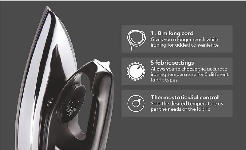 Usha Aluminium Ei 750 Watts Dry Iron - Image 2
