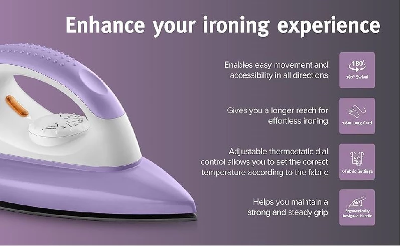 Usha EI Armor 1100 Watts Dry Iron - Image 3