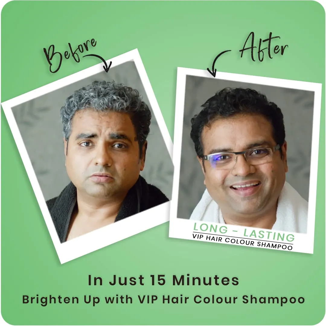 VIP Hair Colour Shampoo Black 20 ml - Image 4