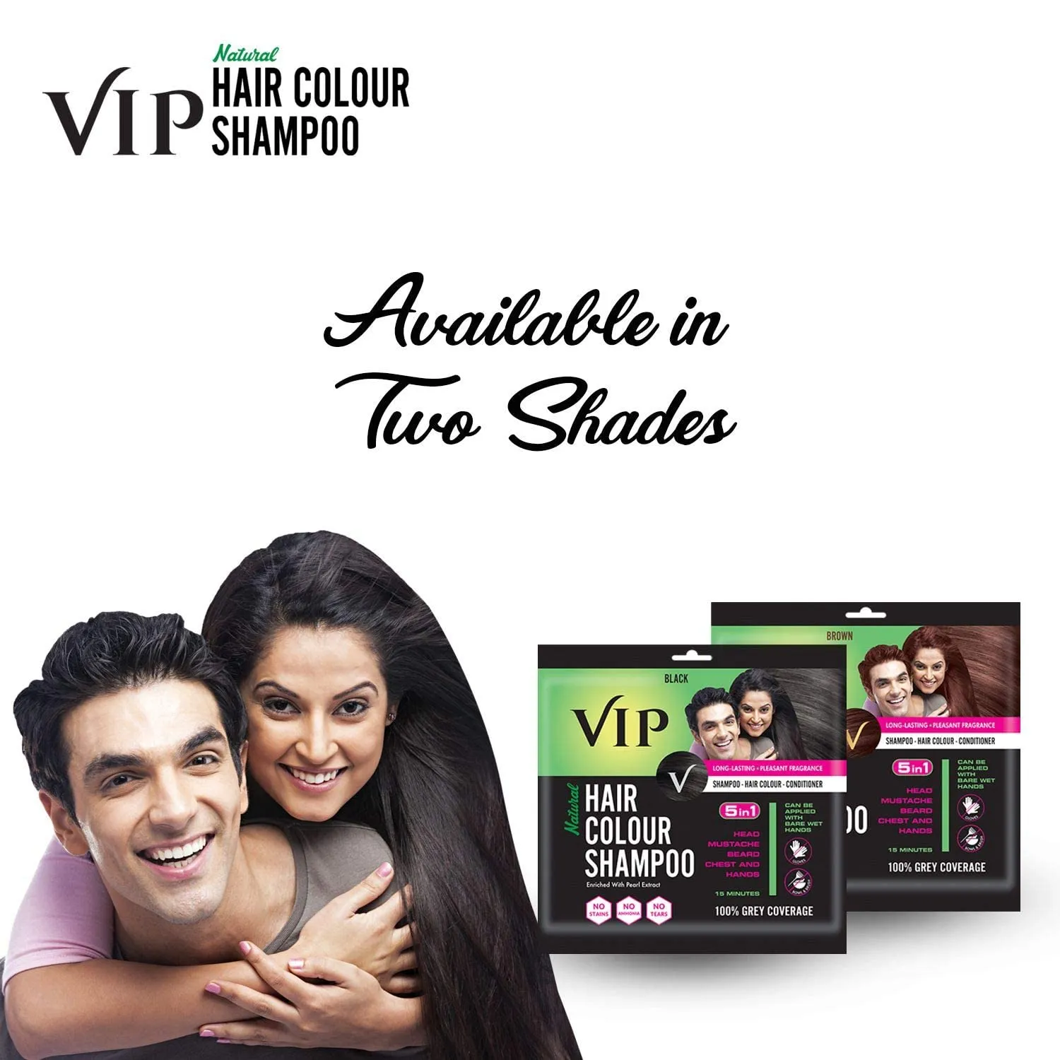 VIP Hair Colour Shampoo Black 20 ml - Image 7