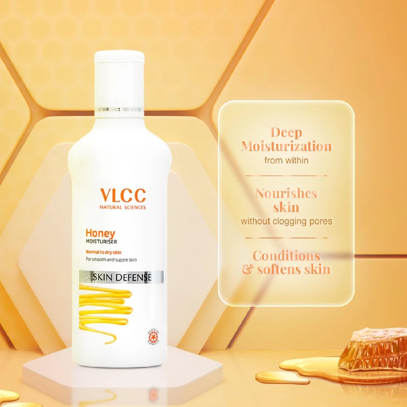 VLCC Honey Moisturiser for Deep Moisturization with Honey, Shea Butter, Fenugreek Extract & Wheat Germ Oil - Image 4