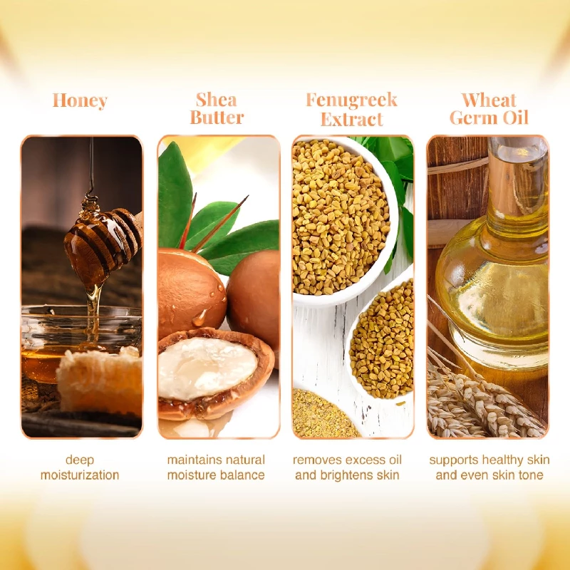 VLCC Honey Moisturiser for Deep Moisturization with Honey, Shea Butter, Fenugreek Extract & Wheat Germ Oil - Image 5
