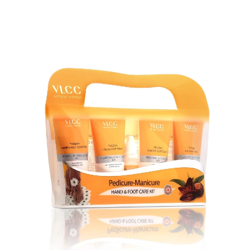 VLCC Pedicure-Manicure Hand & Foot Kit- Combo of Oil, Cleanser, Scrub, Cream, Anti tan VLCC Pedicure-Manicure Hand & Foot Kit- Combo of Oil, Cleanser, Scrub, Cream, Anti tan-Pack Size-210 g