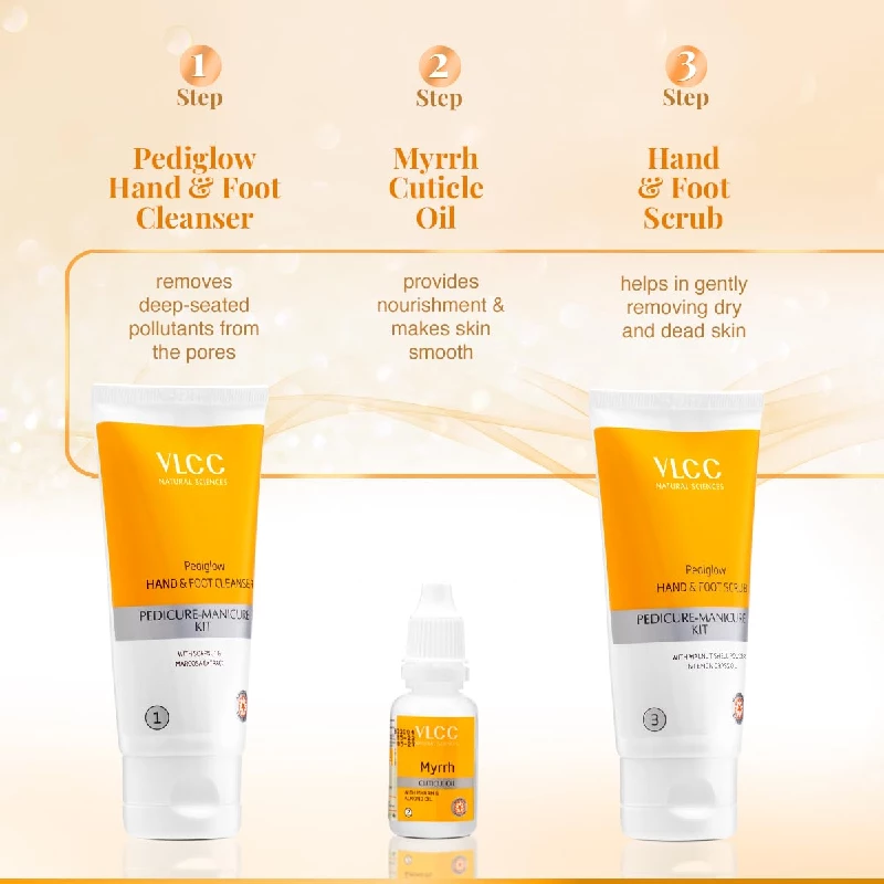 VLCC Pedicure-Manicure Hand & Foot Kit- Combo of Oil, Cleanser, Scrub, Cream, Anti tan - Image 5