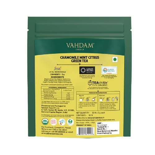 Vahdam  Chamomile Mint Citrus Green Tea - Rich In Antioxidants & Helps Boost Immunity - Image 2