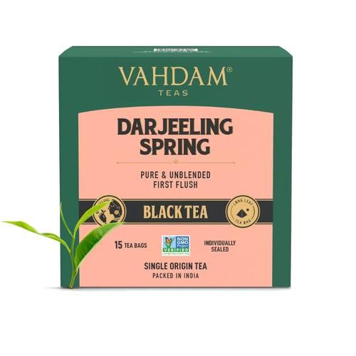 Vahdam  Darjeeling Spring First Flush Black Tea Vahdam  Darjeeling Spring First Flush Black Tea--30 g (15 Bags x 2 g each)