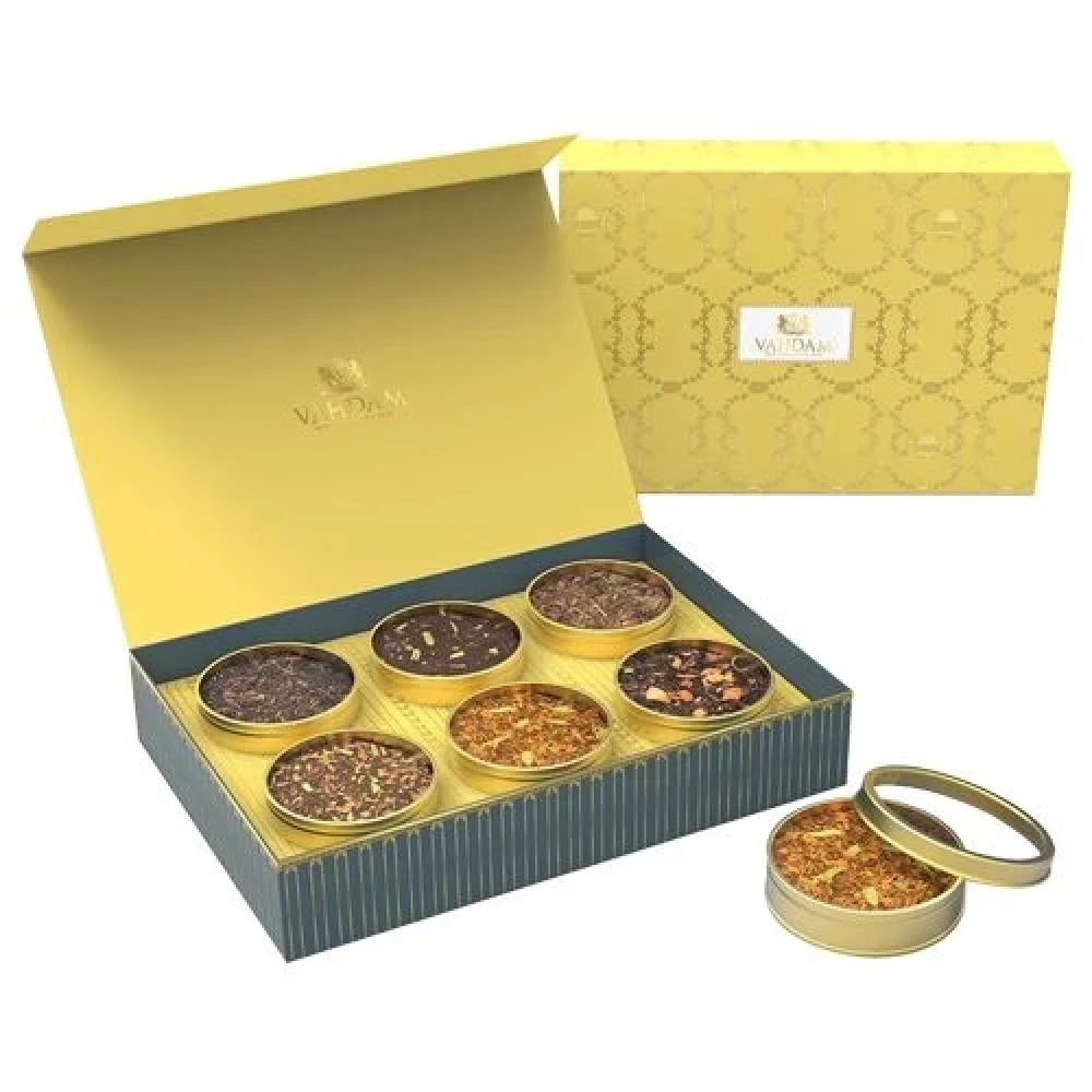 Vahdam  Glow Assorted Loose Leaf Tea Vahdam  Glow Assorted Loose Leaf Tea--20 g Pack of 6