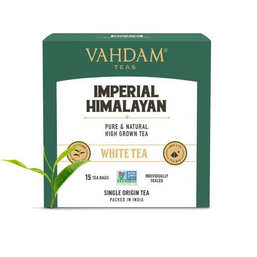 Vahdam  Imperial Himalayan Long Leaf White Tea Vahdam  Imperial Himalayan Long Leaf White Tea--30 g (15 Bags x 2 g each)