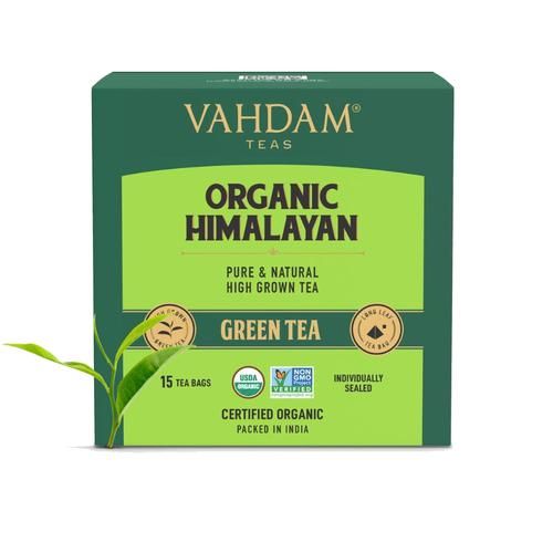 Vahdam  Organic Himalayan Long Leaf Green Tea Bags - Slim Tea Vahdam  Organic Himalayan Long Leaf Green Tea Bags - Slim Tea--30 g (15 Bags x 2 g each)