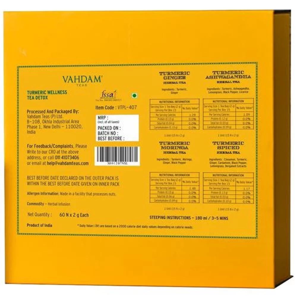 Vahdam  Organic Turmeric Wellness Kit - 20 days Healthy Skin Detox Kit - Image 2