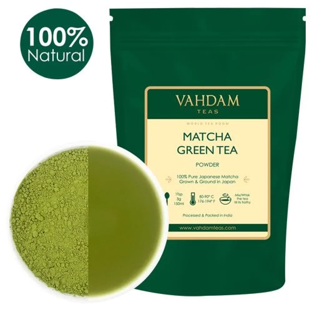 Vahdam  Pure Japanese Matcha Green Tea Powder Vahdam  Pure Japanese Matcha Green Tea Powder--50 g