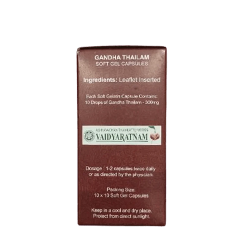 Vaidyaratnam Gandha Taila Softgel Capsules - Image 2