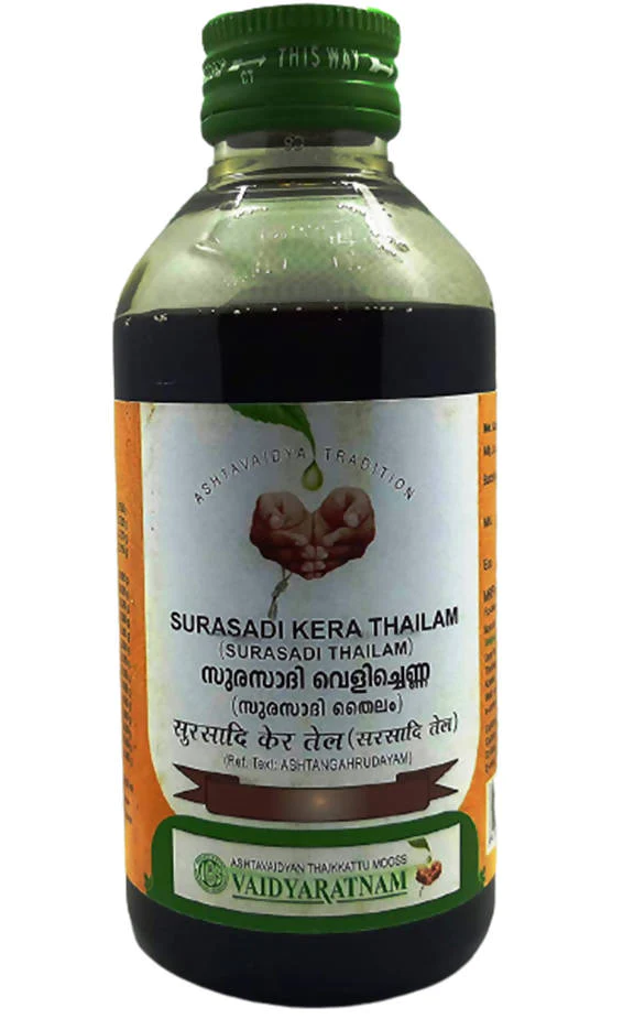 Vaidyaratnam SURASADI KERA THAILAM Bottle of 200 ML