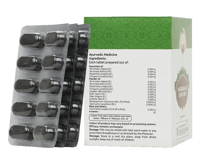 Vaidyaratnam Kaisoragulgulu Gulika Tablet - Image 2