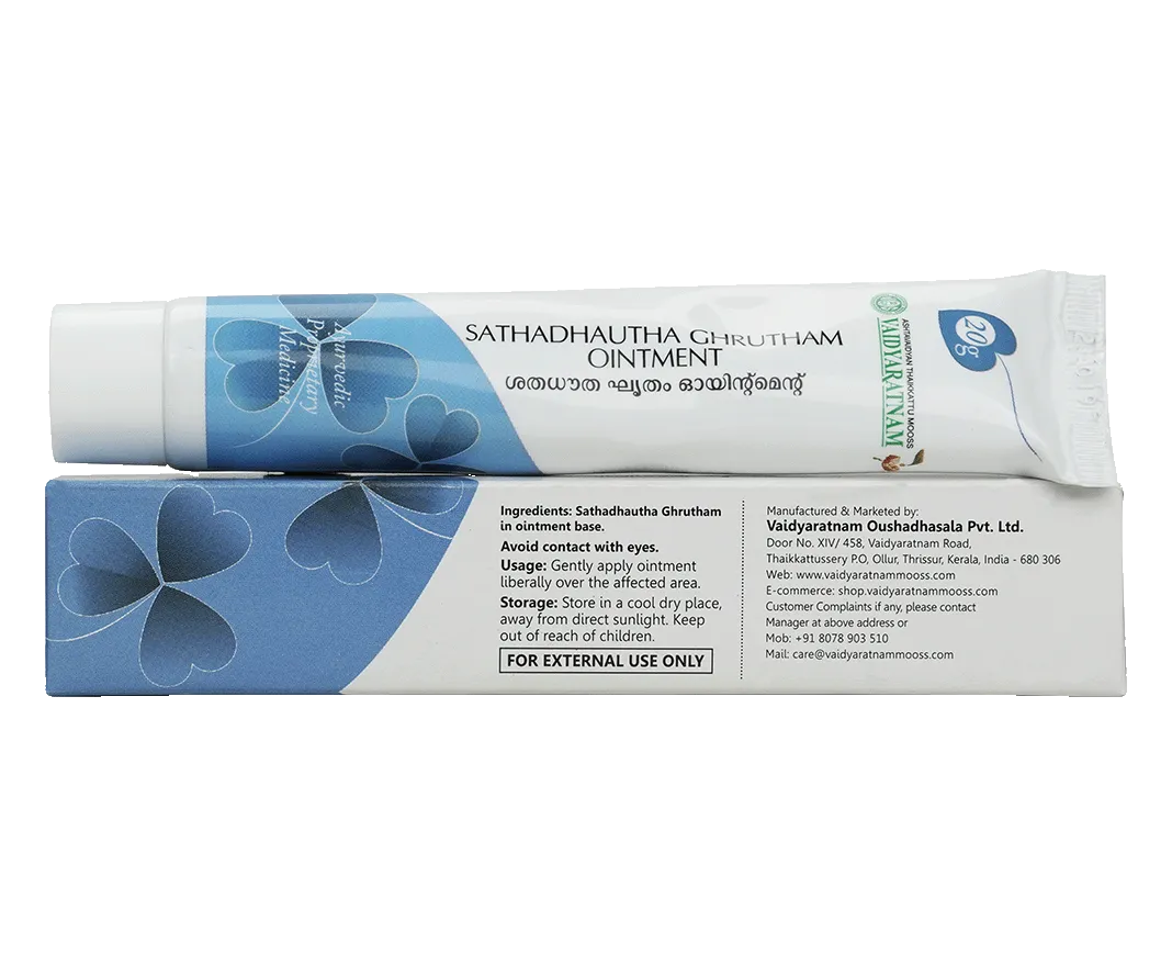 Vaidyaratnam Sathadhautha Ghrutham Ointment - Image 2