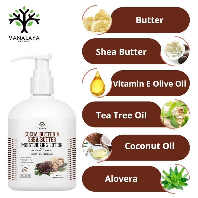 Vanalaya Cocoa Butter & Shea Butter Moisturizing Lotion - Image 3