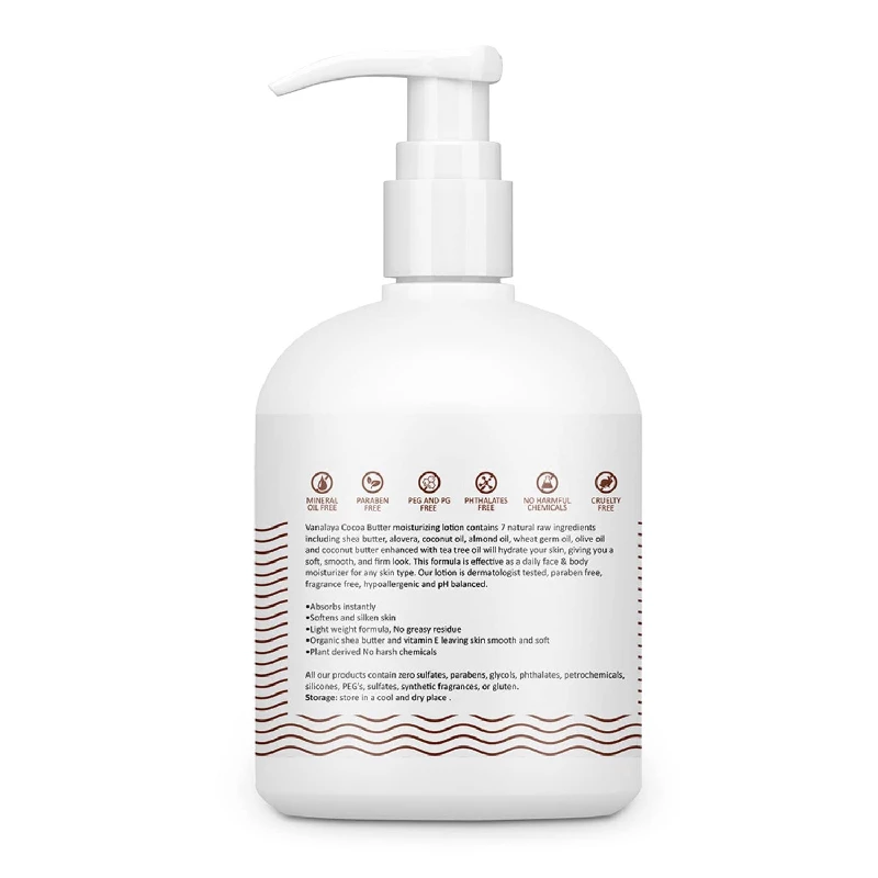 Vanalaya Cocoa Butter & Shea Butter Moisturizing Lotion - Image 4
