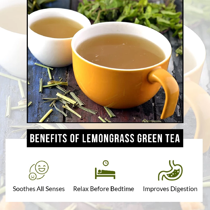 Vanalaya Lemongrass Loose Leaves Green Tea - Image 8