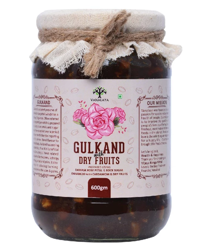 Vanalaya Natural Organic Dry fruits Gulkand Vanalaya Natural Organic Dry fruits Gulkand-Pack Size-600 g