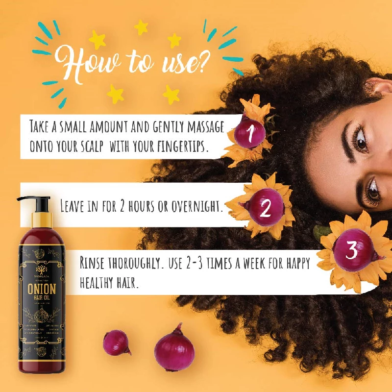 Vanalaya Onion Hair oil with Natural herbs and onion extract for men and women - Image 4
