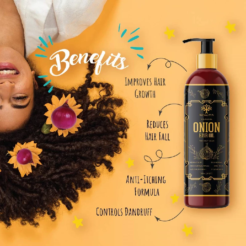 Vanalaya Onion Hair oil with Natural herbs and onion extract for men and women - Image 5