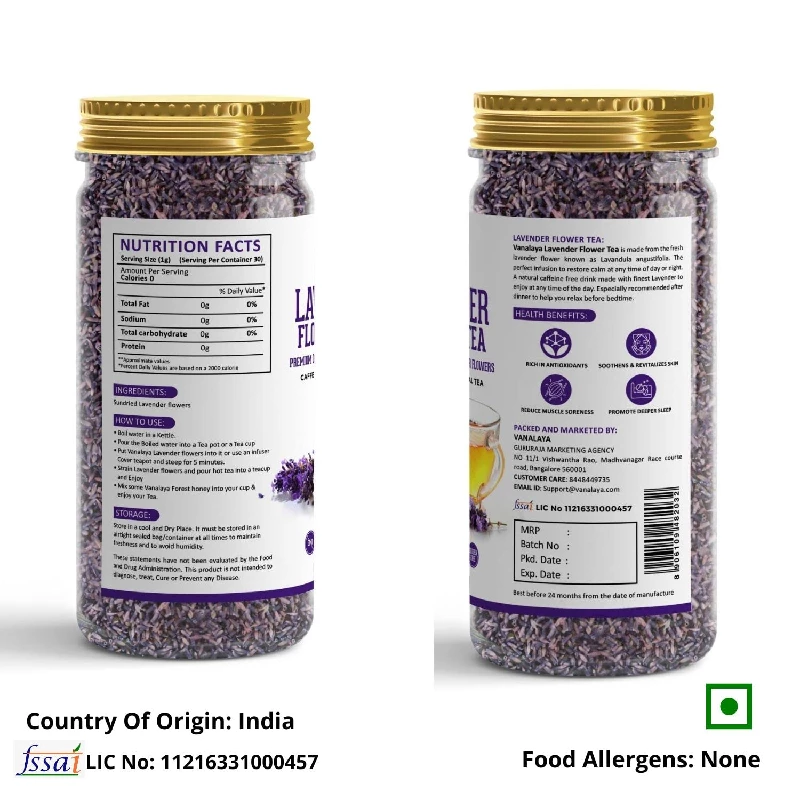 Vanalaya Organic Lavender Flower Tea - Image 2