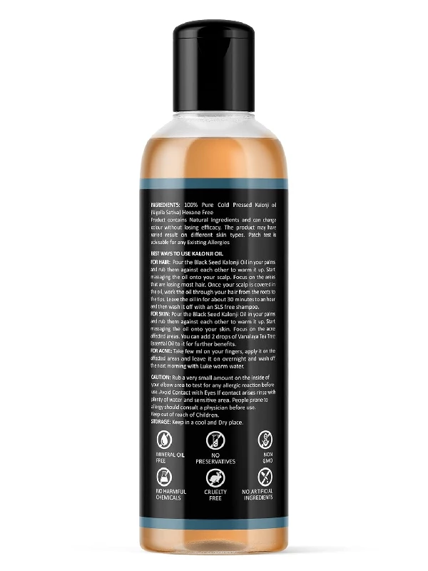 Vanalaya Pure Cold Pressed Kalonji Oil - Image 2