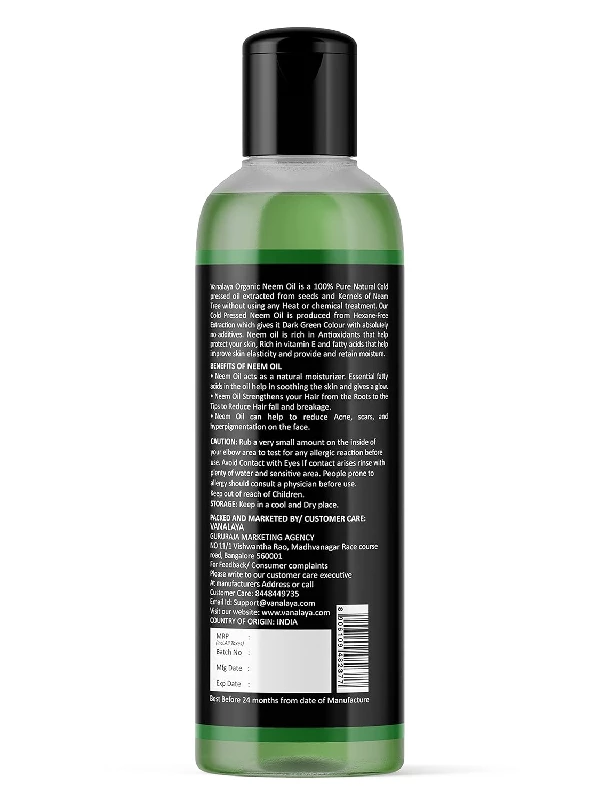 Vanalaya Pure Cold Pressed Neem Hair Oil - Image 3