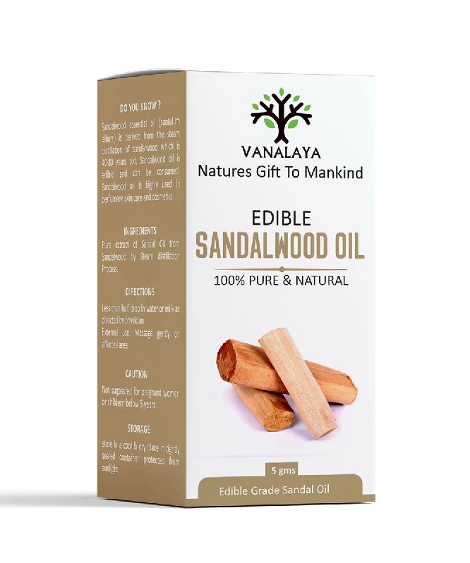 Vanalaya Pure Edible Sandalwood Oil Vanalaya Pure Edible Sandalwood Oil-Pack Size-5 g