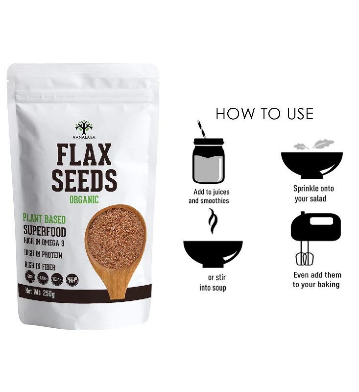 Vanalaya Raw Unroasted Flax Seeds - Image 4