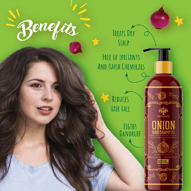 Vanalaya onion hair shampoo for Hair fall control and Dandruff control - Image 3