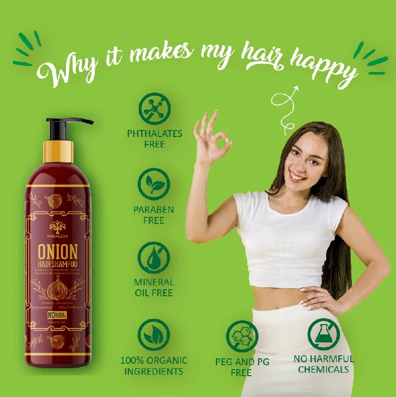 Vanalaya onion hair shampoo for Hair fall control and Dandruff control - Image 5