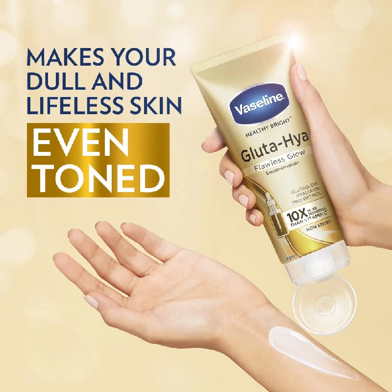 Vaseline Gluta-Hya Flawless Glo & Gluta-Hya Dewy Radiance Lotion 200 ml - Image 4