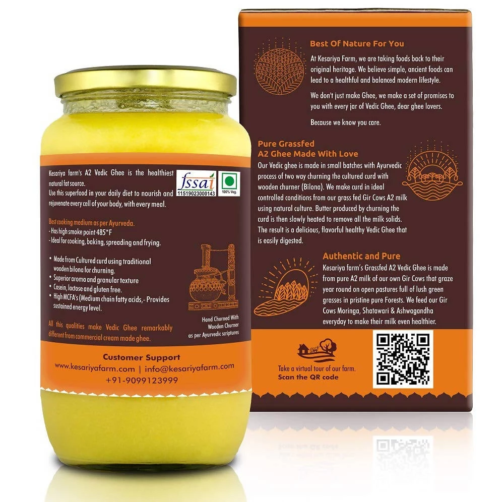 Vedic Ghee Gir Cow's Cultured A2 Ghee - Image 2